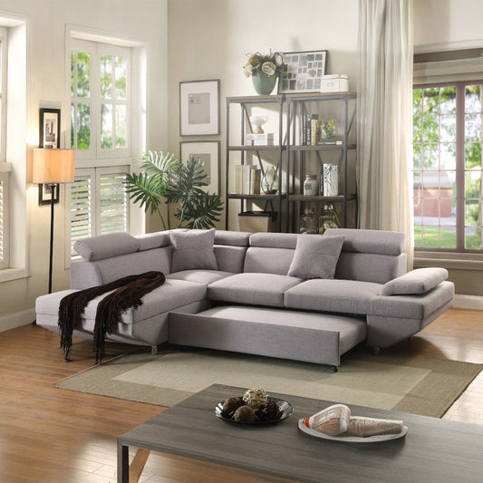Jemima - Sectional Sofa - Gray Fabric