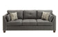 Laurissa - Sofa With 4 Pillows - Light Charcoal Linen