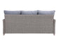 Greeley - 4 Piece Patio Sofa Set - Gray Fabric & Gray