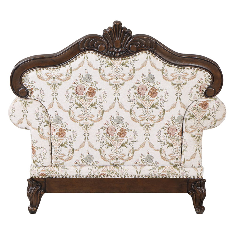 Nayla - Chair With Pillow - Pattern Fabric & Cherry