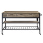 Macaria - 33" Kitchen Island - Rustic Oak & Black