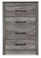 Bronyan - Four Drawer Chest - Dark Gray