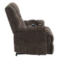 Pacay - Power Recliner With Lift, Heating & Massage - Brown Chenille