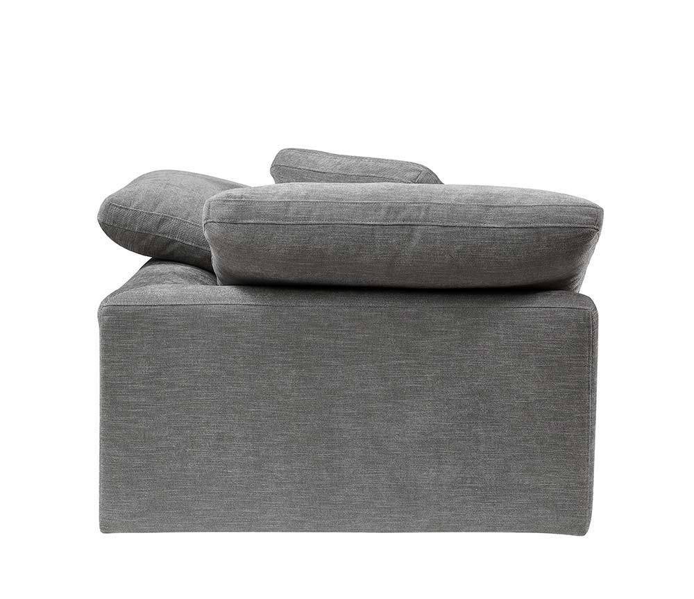 Naveen - Linen Modular Wedge With Pillow - Gray