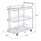 Inyo - Serving Cart - Clear Glass & Chrome