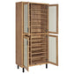 Teller - 4-Door Tall Shoe Storage Cabinet - Natural Oak
