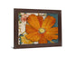 Golden Petal Burst - 28" x 34" Framed Wall Art - Orange