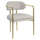 Zayn - Arm Chair Set of 2) - Beige Chenille & Gold