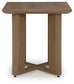 Serene Bay - Square End Table - Dark Brown