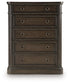 Wickenger - Five Drawer Chest - Dark Brown