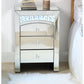 Nysa - Accent Table With LED - Mirrored & Faux Crystals