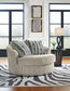 Calnita - Oversized Swivel Accent Chair - Sisal