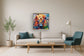 Radiant Majesty - 33" x 33" Framed Wall Art - Orange