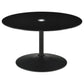 Ganso - Round Metal Coffee Table With Tempered Glass Top