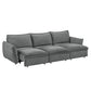 Eaden - Power Sofa With Sleeper - Gray Chenille