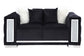 Trislar - Loveseat With 4 Pillows Same 52526) - Black Velvet