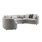 Ivria - Sectional Sofa With 9 Pillows - Gray Boucle