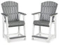 Transville - Barstool (Set of 2) - Gray / White