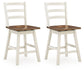 Brinfern - Swivel Stool (Set of 2) - Brown / Antique White