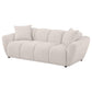 Destino - Chenille Upholstered Splayed Arm Sofa - Greige