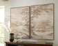 Stormish - Wall Art Set (Set of 2) - Beige / Brown