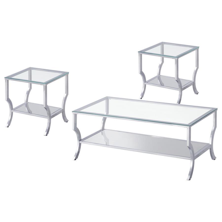 Saide - Glass Top Coffee And End Table Set
