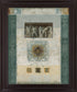 Verdant Fresco Geometry - 28" x 34" Framed Wall Art - Beige