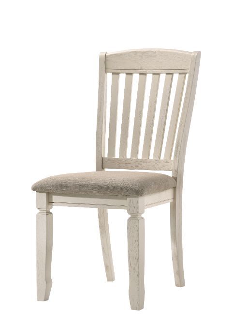 Fedele - Side Chair Set of 2) - Tan Fabric & Cream