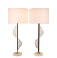 Spiral Radiance II Metal & Marble Table Lamp (Set of 2) - Matte Black / White