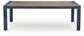 East Beach - Rectangular Dining Table With Umbrella Option - Blue