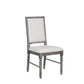 Leventis - Side Chair Set of 2) - Cream Linen & Weathered Gray
