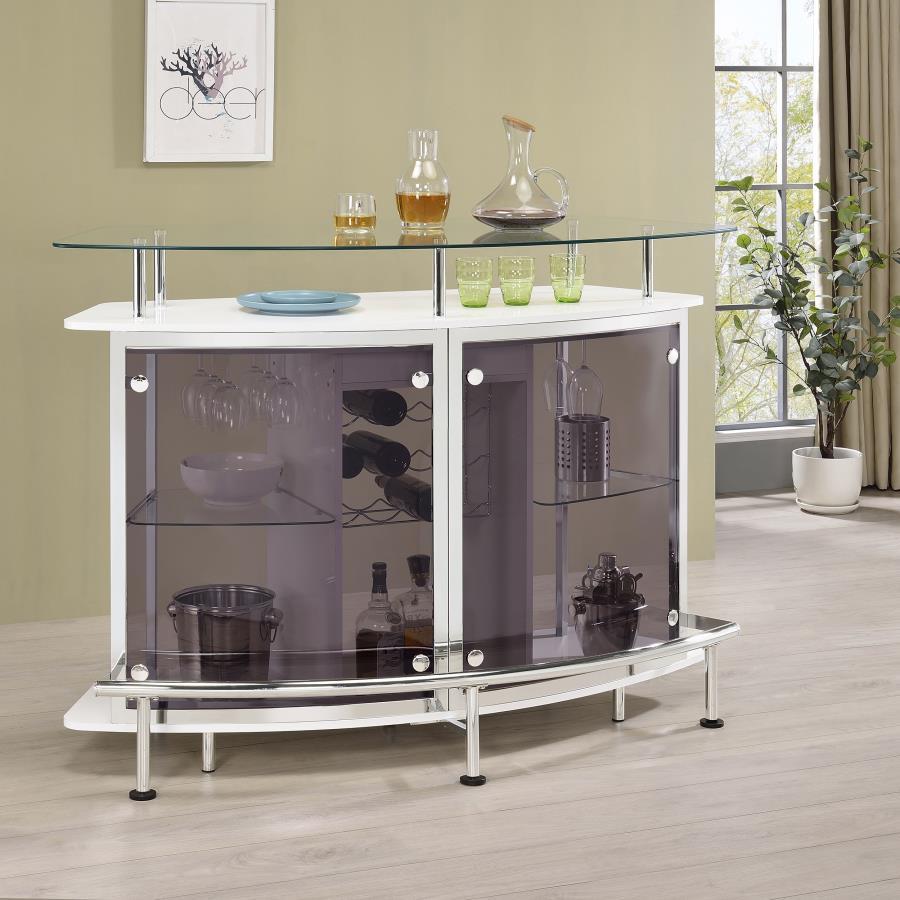 Gideon - Curved Glass Top Home Cabinet