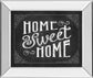 Home Sweet Home By Susan Ball - Mirror Framed Print Wall Art - Dark Gray