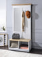 Melati - Hall Tree - Light Oak & White