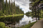 Peaceful River View By Piddix (Framed) - Green
