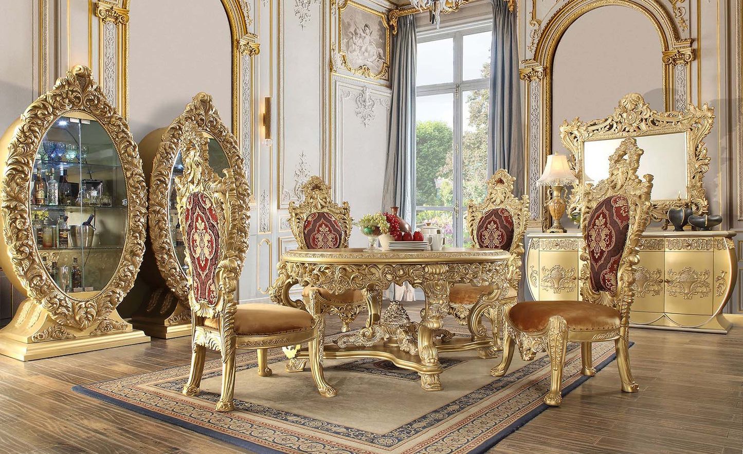 Bernadette - Round Dining Table - Gold