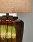 Bainmore - Glass Table Lamp - Amber