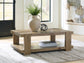 Flangren - Rectangular Cocktail Table - Light Brown
