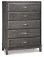 Caitbrook - Five Drawer Chest - Gray