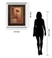 Lily Silhouette By Vivian Flasch - Mirror Framed Print Wall Art - Light Brown