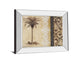 Decorative Palm Il By Michael Marcon - Mirror Framed Print Wall Art - Beige