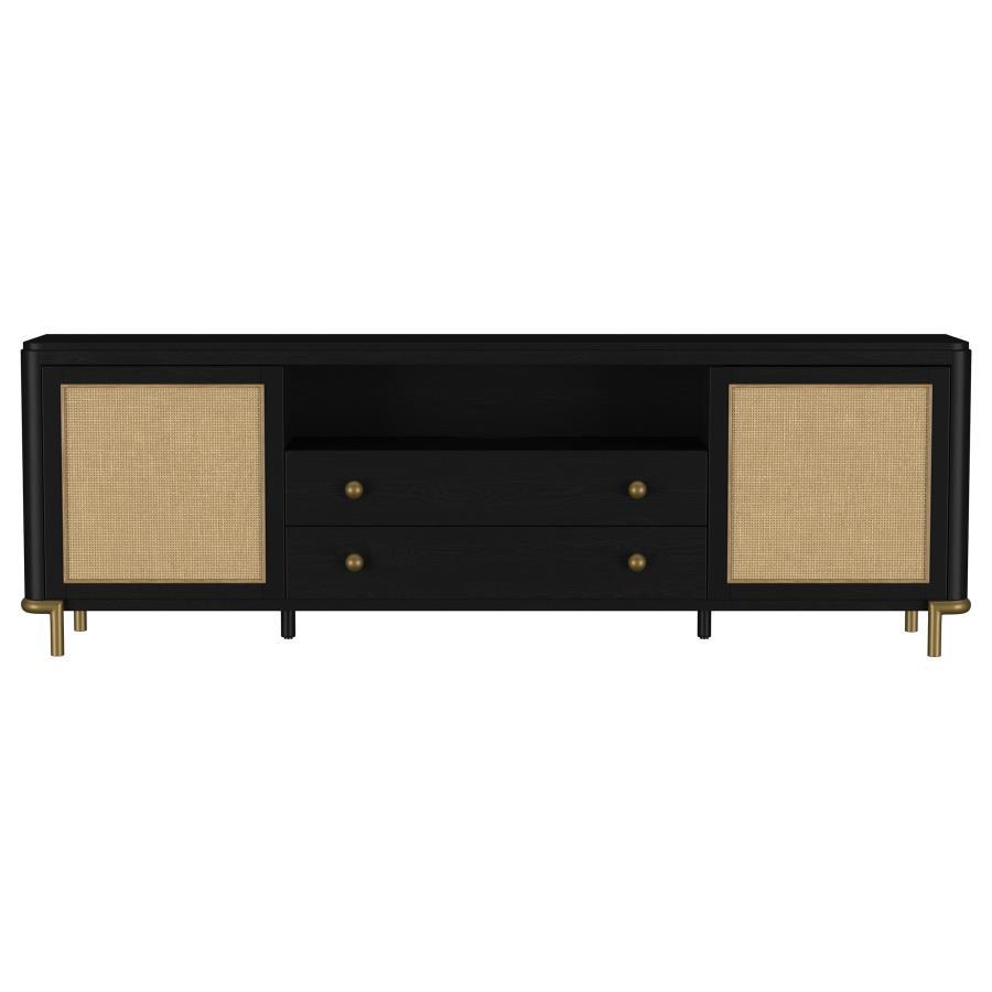 Arini - Rattan Cane 2-Door TV Stand Media Console