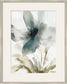 "Ethereal Blossom II" Framed Canvas Under Acrylic - Teal / Cream