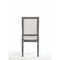 Leventis - Side Chair Set of 2) - Cream Linen & Weathered Gray