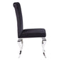 Fabiola - Side Chair Set of 2) - Black Fabric & Stainless Steel