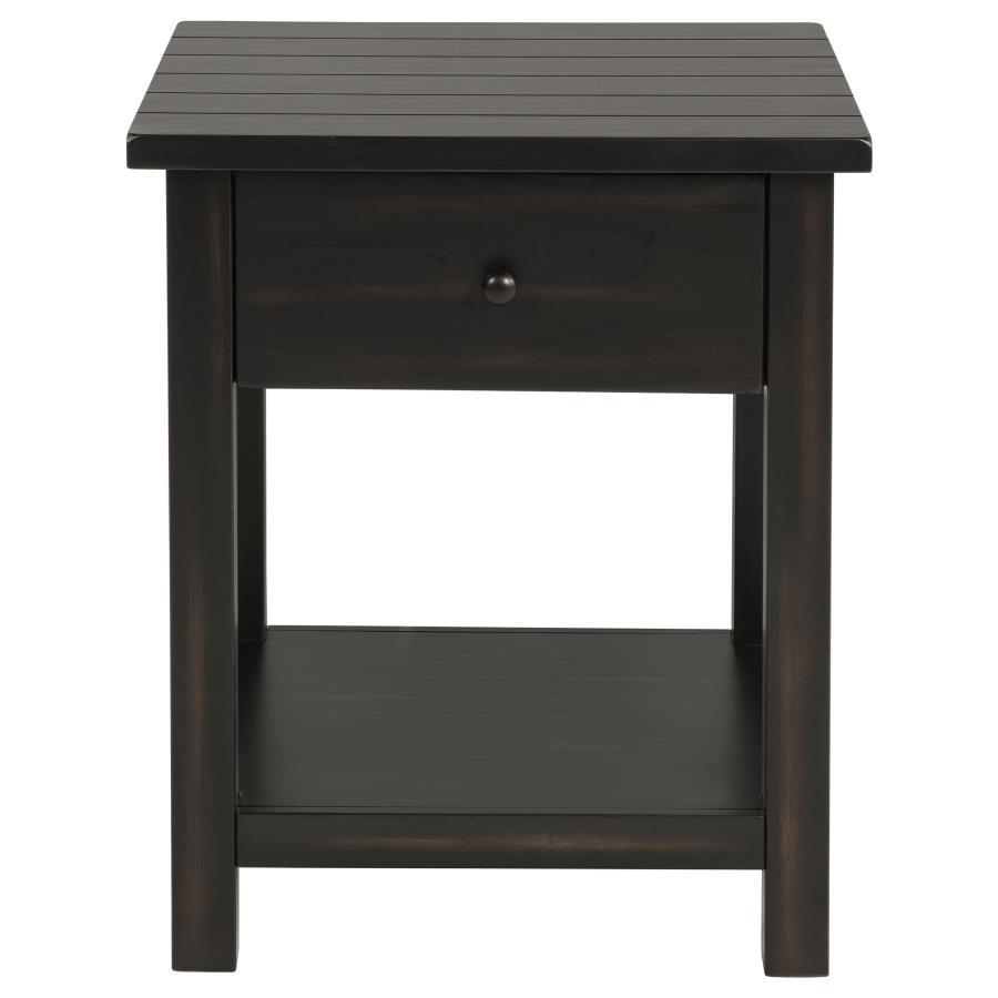 Payne - 1 Drawers Wood End Table with Shelf