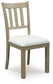 Calmoro - Dining Upholstered Side Chair (Set of 2) - Off White / Gray