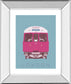 London Transport 3 By Ben James - Mirror Framed Print Wall Art - Purple