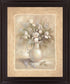 Ivory Blossom Pitcher - 28" x 34" Framed Wall Art - Beige