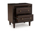 Dantenton - Two Drawer Night Stand - Merlot